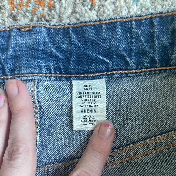 H&M & Denim Vintage Blue Jeans NWOT size 14 - Picture 8 of 11
